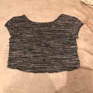 Hollister gray crop top